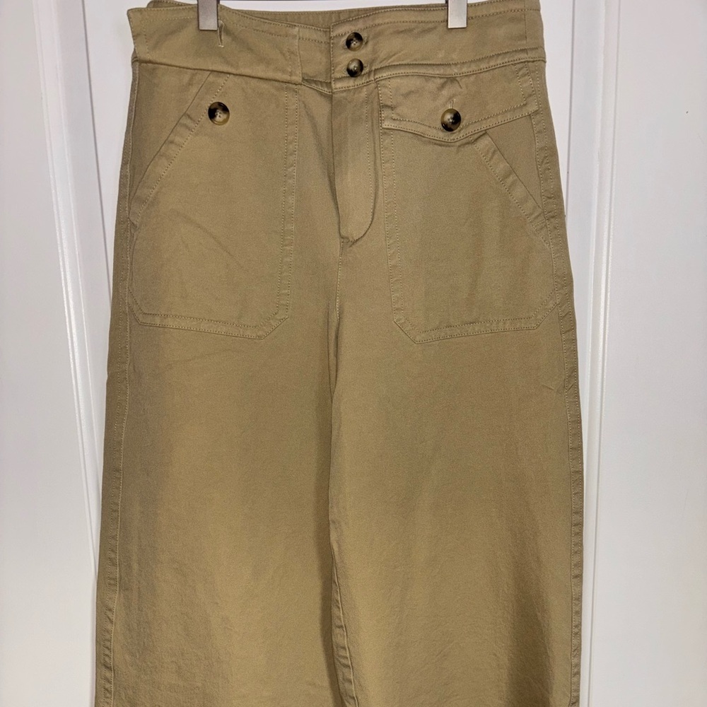J. Crew Khaki Wide Leg Capris